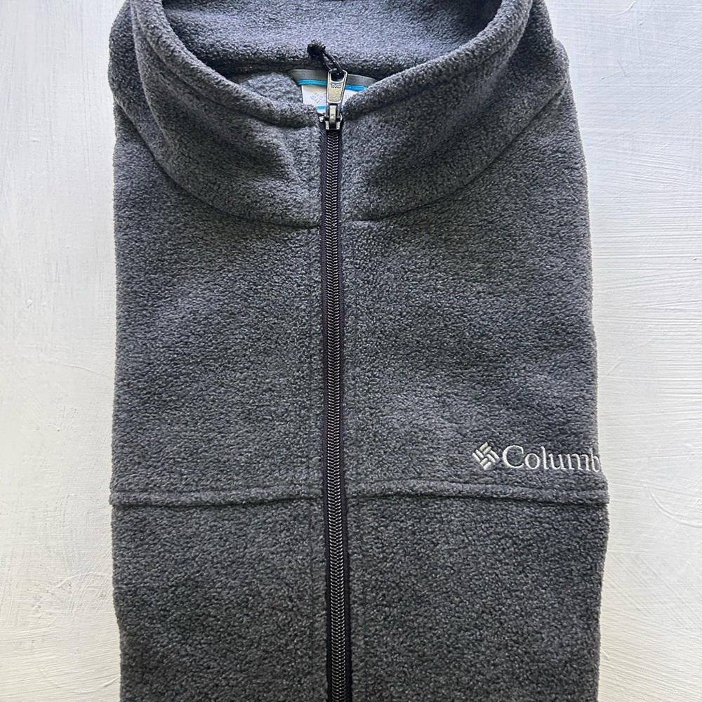 Columbia Charcoal Full-Zip FleeceVest